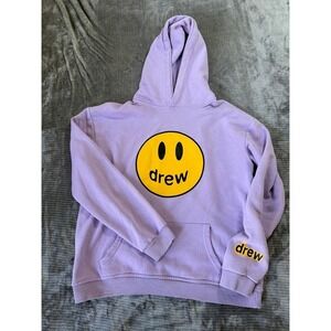 Drew House Mascot Hoodie Lavender Purple Smiley Face Logo Mens Size L Large